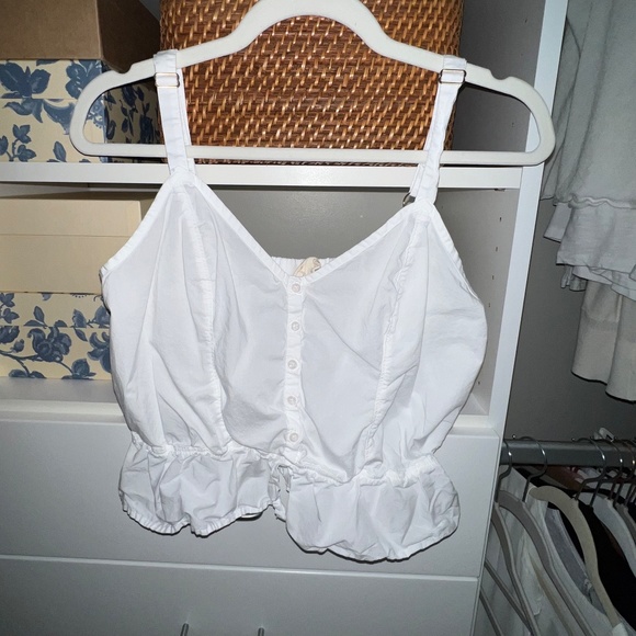 Nation LTD Gabrielle Peplum Cami, Size M, in White - Picture 3 of 10